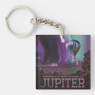 Jupiter Travel by Hot Air Balloon Bighty Auroras Keychain