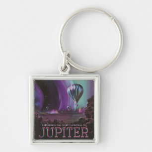 Jupiter Travel by Hot Air Balloon Bighty Auroras Keychain