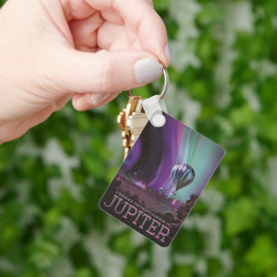 Jupiter Travel by Hot Air Balloon Bighty Auroras Keychain