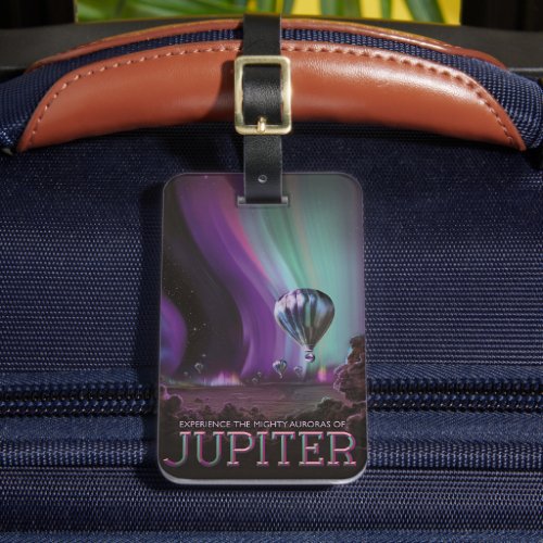 Jupiter Travel by Hot Air Balloon Bighty Auroras Luggage Tag