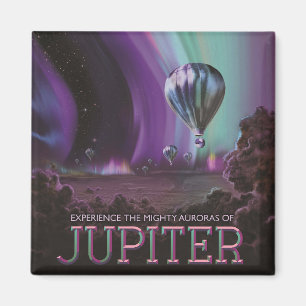 Jupiter Travel by Hot Air Balloon Bighty Auroras Magnet