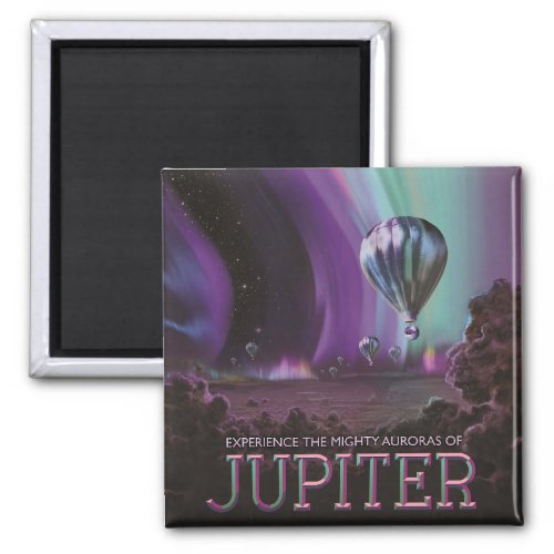 Jupiter Travel by Hot Air Balloon Bighty Auroras Magnet