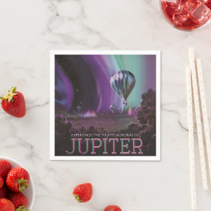 Jupiter Travel by Hot Air Balloon Bighty Auroras Napkins