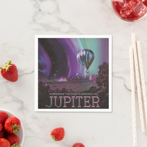 Jupiter Travel by Hot Air Balloon Bighty Auroras Napkins