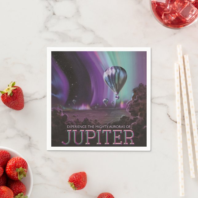 Jupiter Travel by Hot Air Balloon Bighty Auroras Napkins (Insitu)