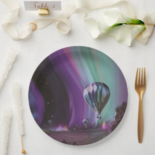 Jupiter Travel by Hot Air Balloon Bighty Auroras Paper Plates