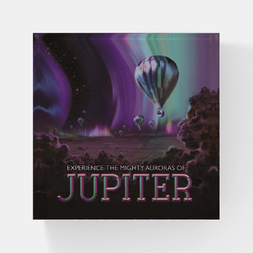 Jupiter Travel by Hot Air Balloon Bighty Auroras Paperweight
