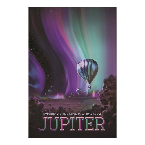Jupiter Travel by Hot Air Balloon Bighty Auroras Photo Print