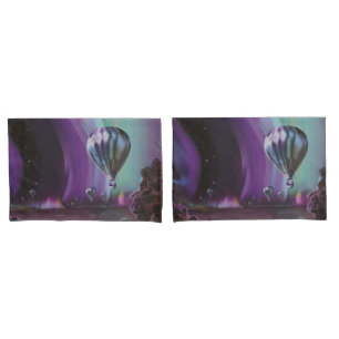 Jupiter Travel by Hot Air Balloon Bighty Auroras Pillow Case