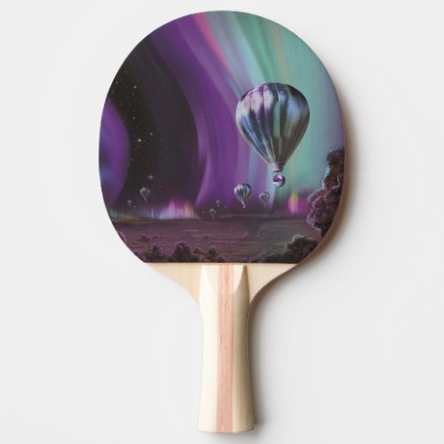Jupiter Travel by Hot Air Balloon Bighty Auroras Ping Pong Paddle