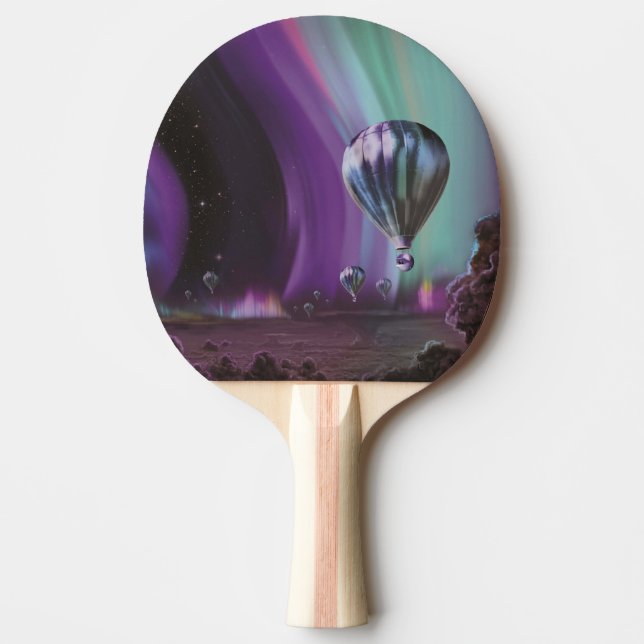 Jupiter Travel by Hot Air Balloon Bighty Auroras Ping Pong Paddle (Front)