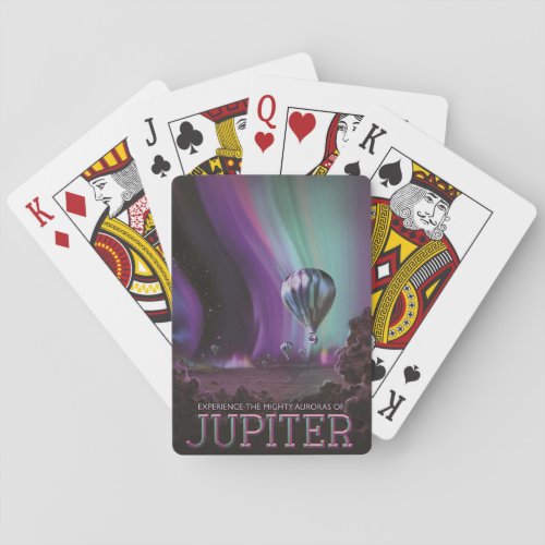 Jupiter Travel by Hot Air Balloon Bighty Auroras Playing Cards