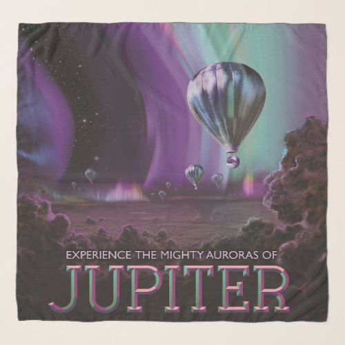 Jupiter Travel by Hot Air Balloon Bighty Auroras Scarf