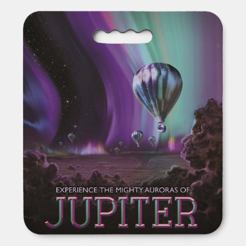 Jupiter Travel by Hot Air Balloon Bighty Auroras Seat Cushion