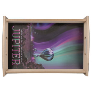 Jupiter Travel by Hot Air Balloon Bighty Auroras Serving Tray