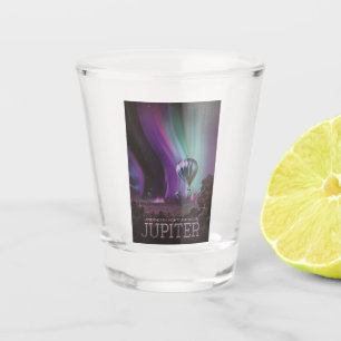 Jupiter Travel by Hot Air Balloon Bighty Auroras Shot Glass