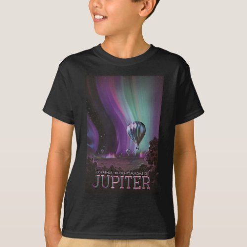 Jupiter Travel by Hot Air Balloon Bighty Auroras T_Shirt