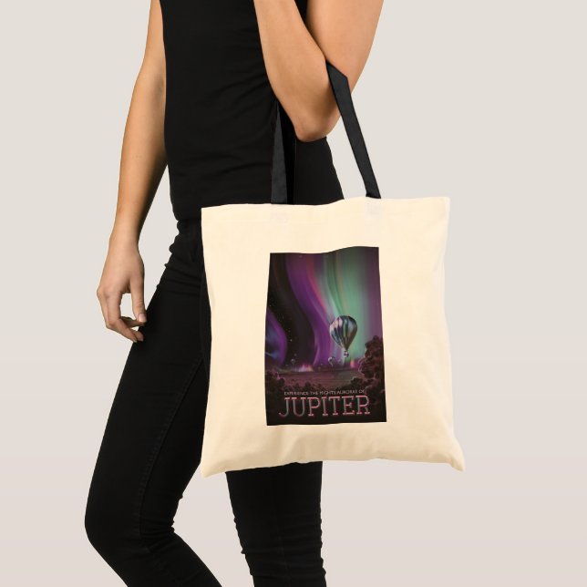 Jupiter Travel by Hot Air Balloon Bighty Auroras Tote Bag (Front (Product))