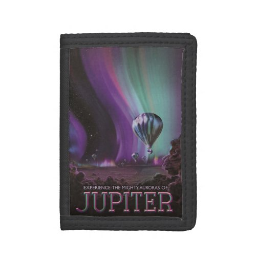 Jupiter Travel by Hot Air Balloon Bighty Auroras Trifold Wallet