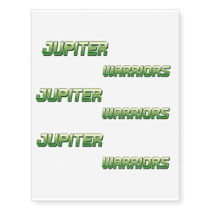 Jupiter Warriors Temporary Tattoos