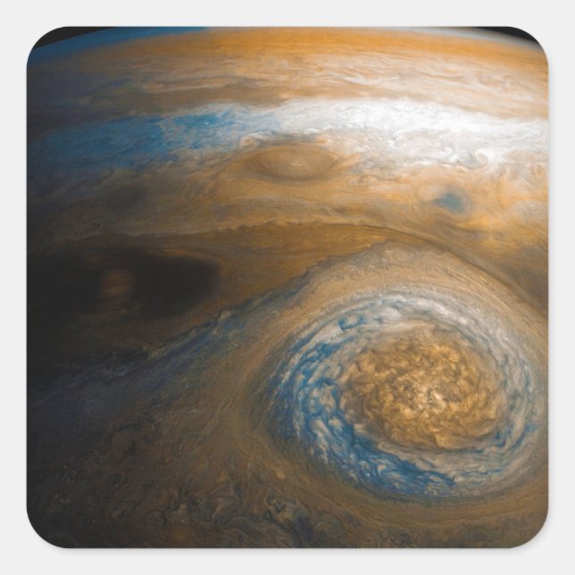 Jupiter's Great Red Spot from Junocam (2017) Square Sticker (Front)