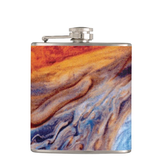 Jupiter's Great Red Spot - NASA Voyager Photo Flask (Front)