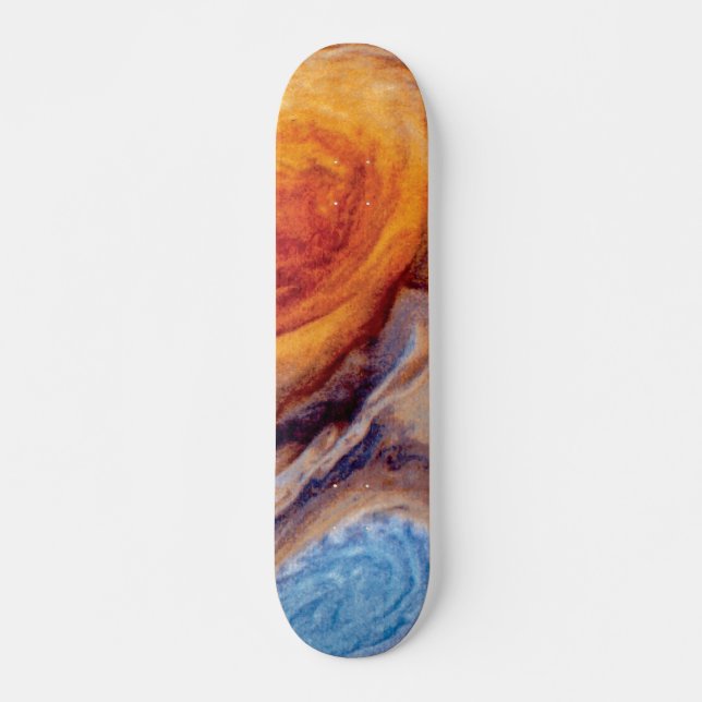 Jupiter's Great Red Spot - NASA Voyager Photo Skateboard Deck (Front)