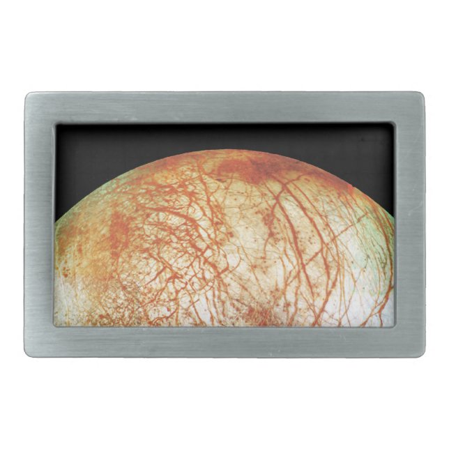 Jupiter's Moon Europa Rectangular Belt Buckle (Front)