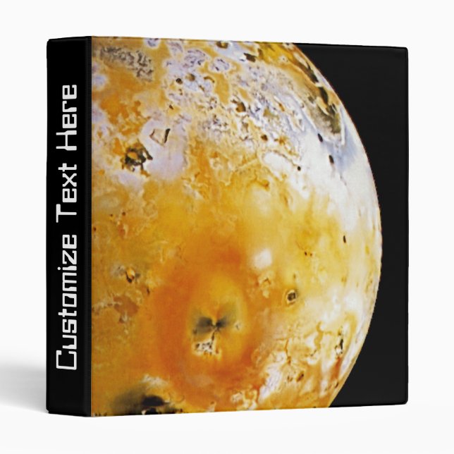 Jupiter's Moon Io 3 Ring Binder (Front/Spine)