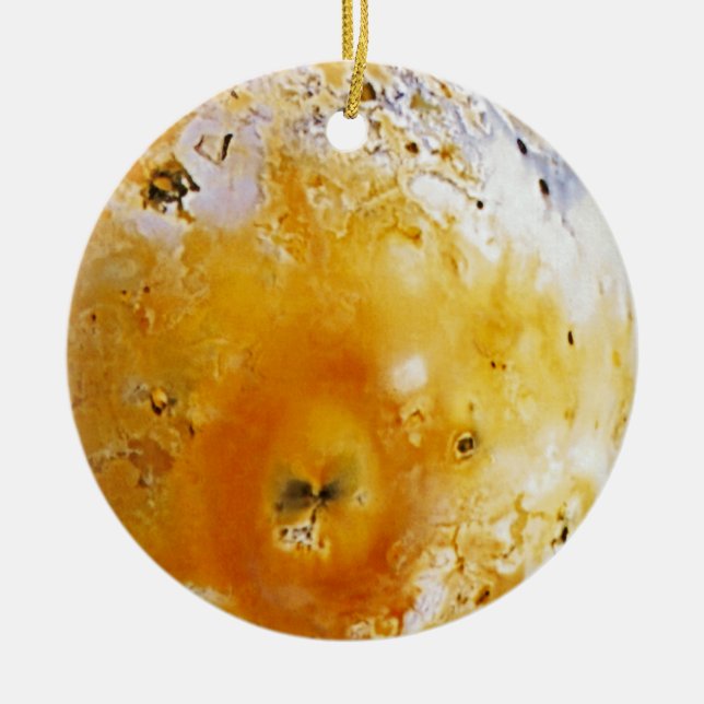 Jupiter's Moon Io Ceramic Ornament (Front)