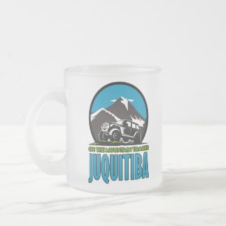 Juquitiba - on the mountain tracks frosted glass coffee mug