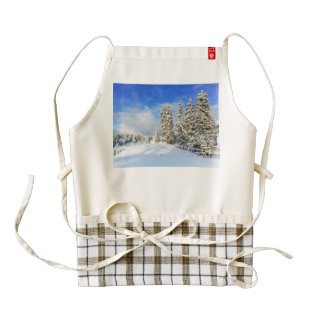 Jura mountain in winter, Switzerland Zazzle HEART Apron