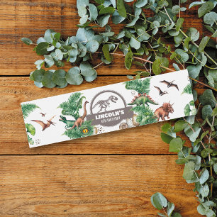 Jurassic Birthday Water Bottle Label