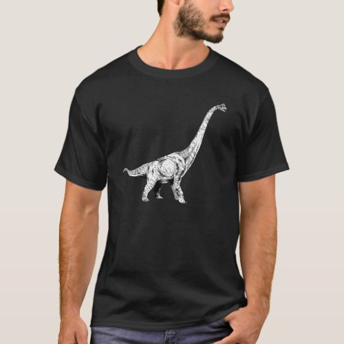 Jurassic Brachiosaurus Dinosaurs Long Neck Sauropo T_Shirt