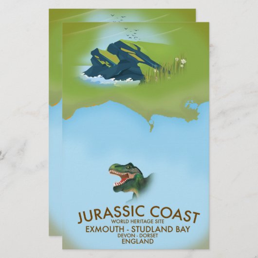 Jurassic Coast England South Coast Travel poster (Front/Back)