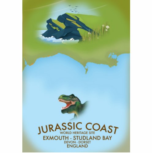 Jurassic Coast England South Coast Travel poster Cutout