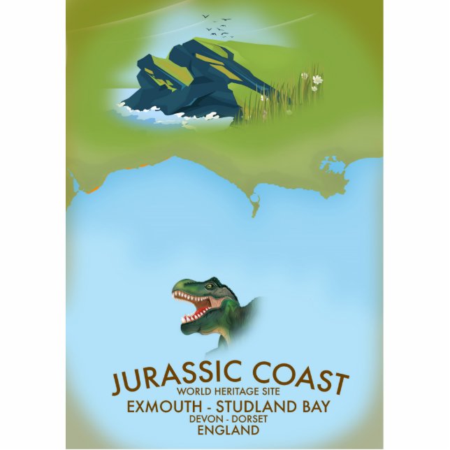 Jurassic Coast England South Coast Travel poster Cutout (Front)