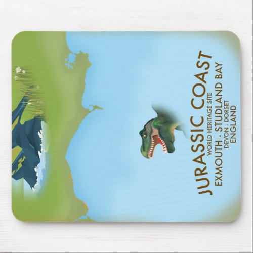 Jurassic Coast England South Coast Travel poster Mouse Pad