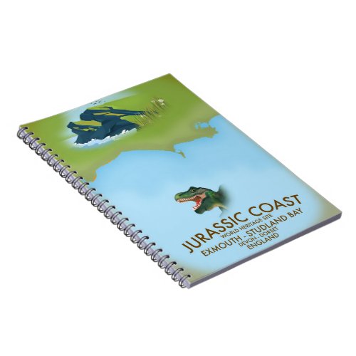 Jurassic Coast England South Coast Travel poster Notebook