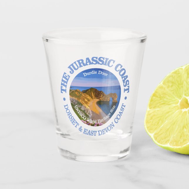 Jurassic Coast Shot Glass (Front)