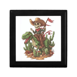 Jurassic Cowboy Skull � Funny Dino Rodeo Gift Box