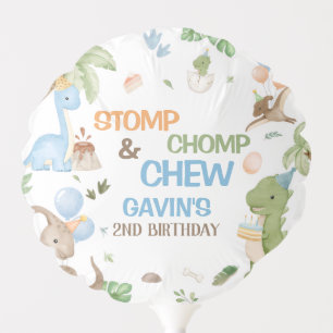 Jurassic Cute Dinosaur Birthday Party Balloon