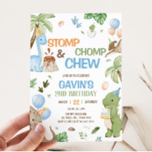 Jurassic Cute Dinosaur Birthday Party