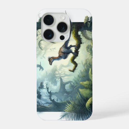 Jurassic Dawn _ Watercolor iPhone 15 Pro Case