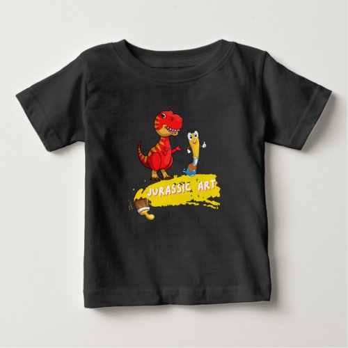 Jurassic Dino Art Baby T_Shirt