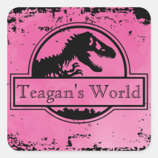Jurassic Dino Pink Stickers