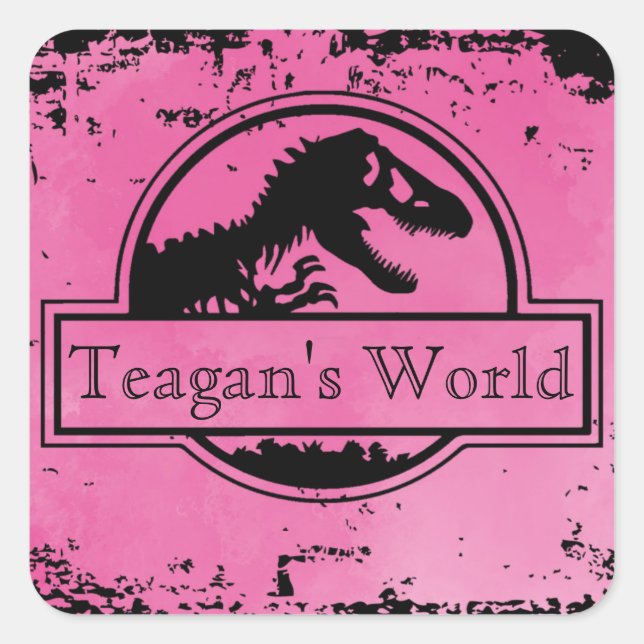 Jurassic Dino Pink Stickers (Front)