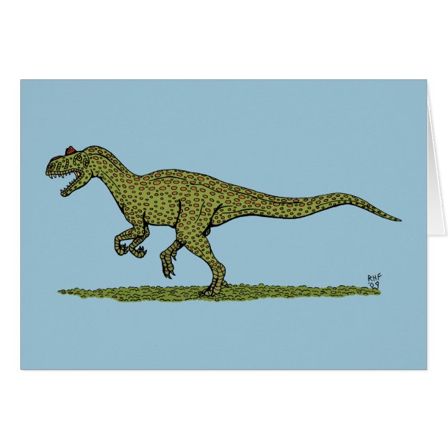 Jurassic Dinosaur Allosaurus Cards (Front Horizontal)