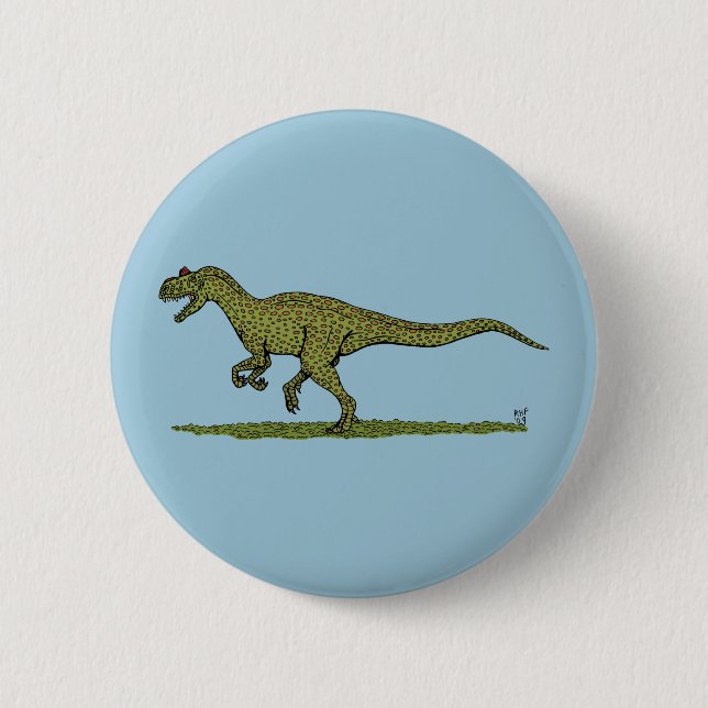 Jurassic Dinosaur Allosaurus Pinback Button (Front)