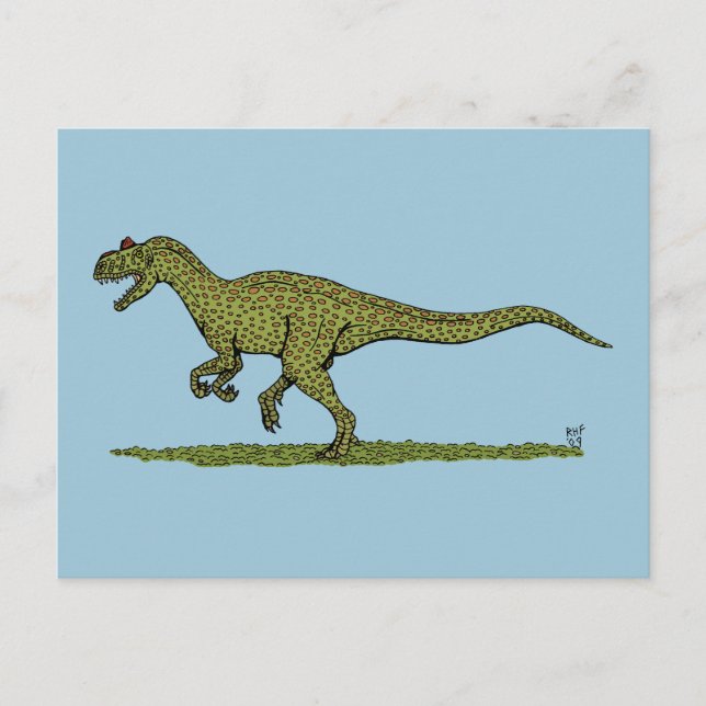Jurassic Dinosaur Allosaurus Postcard (Front)